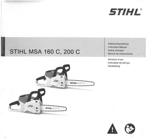 Stihl Chainsaw MSA160C MSA200C Operators Manual - ORIGINAL