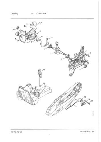 Stihl Concrete Saw TS410 & TS420 - 4238 - Parts Manual