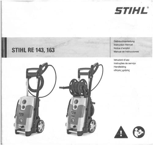 Stihl Electric Pressure Washer RE143 RE163 Operators Manual