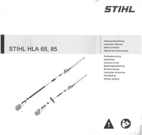 STIHL Extendable Hedge Trimmer HLA65 HLA85 Operators Manual