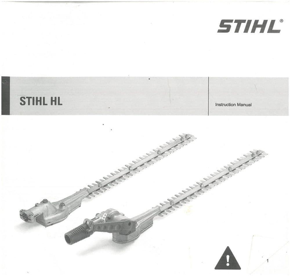 STIHL Hedge Trimmer Attachment HL Operators Manual - ORIGINAL