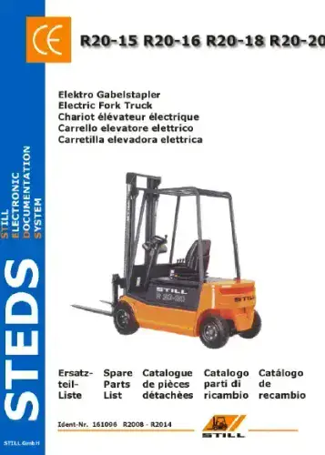 Still Forklift R20-15 R20-16 R20-18 R20-20 Parts Manual