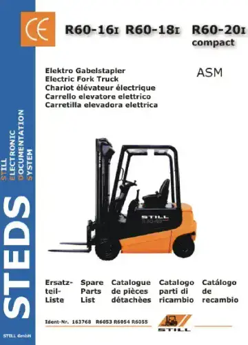 Still Forklift R60-16i R60-18i R60-20i Compact ASM Parts Manual