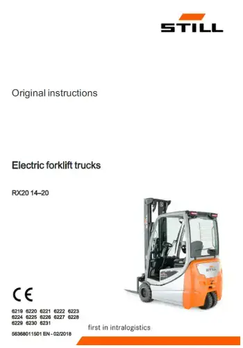 Still Forklift RX20 14-20 Operators Manual