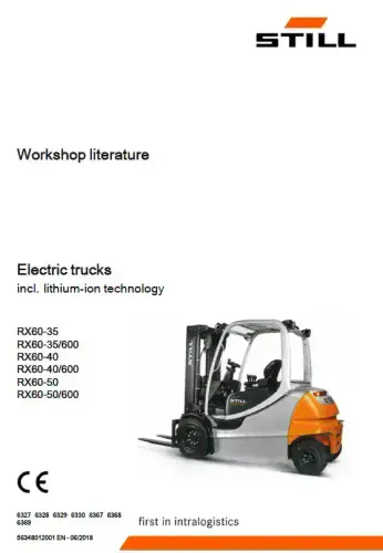 Still Forklift RX60-35 RX60-35/600 RX60-40 RX60-40/600 RX60-50 RX60-50/600 Workshop Manual