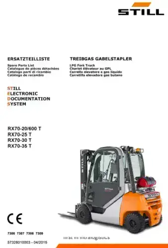 Still Forklift RX70-20/600T RX70-25T RX-30T RX70-35T Parts Manual