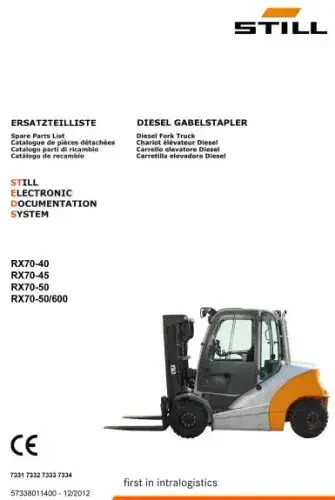 Still Forklift RX70-40 RX70-45 RX70-50 RX70-50/600  Parts Manual