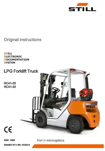 Still Forklift Truck LPG - RC41-25 RC41-30 Operators Manual