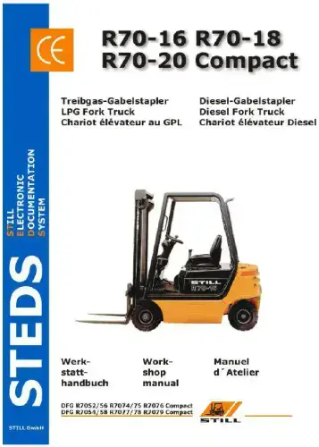 Still Forklift Truck R70-16 R70-18 R70-20 Compact Workshop Service Manual