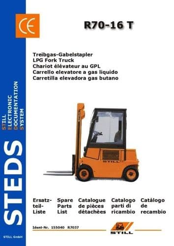 Still Forklift Truck R70-16T Parts Manual
