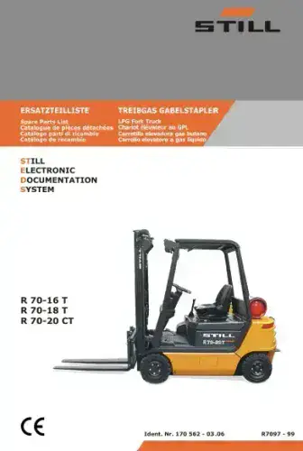 Still Forklift Truck R70-16T R70-18T R70-20CT  Parts Manual