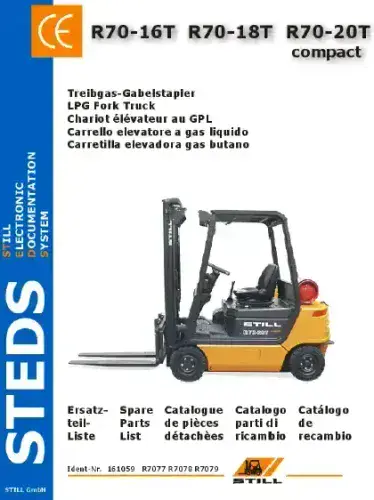 Still Forklift Truck R70-16T R70-18T R70-20T Compact Parts Manual