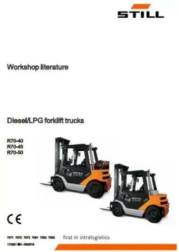 Still Forklift Truck R70-40 R70-45 R70-50 Workshop Service Manual