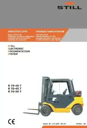 Still Forklift Truck R70-40T R70-45T R70-50T  Parts Manual