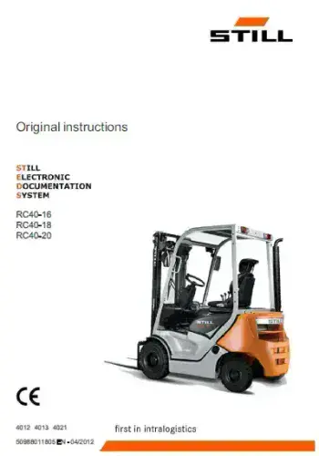 Still Forklift Truck RC40-16 RC40-18 RC40-20 Operators Manual