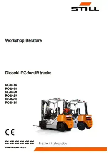 Still Forklift Truck RC40-16 RC40-18 RC40-20 RC40-25 RC40-30 RC40-35 Workshop Service Manual