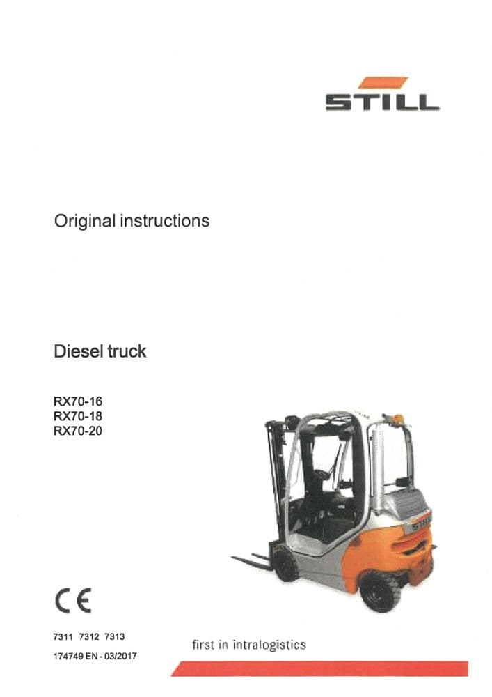 Still Forklift Truck RX70 Diesel Operator s Manual