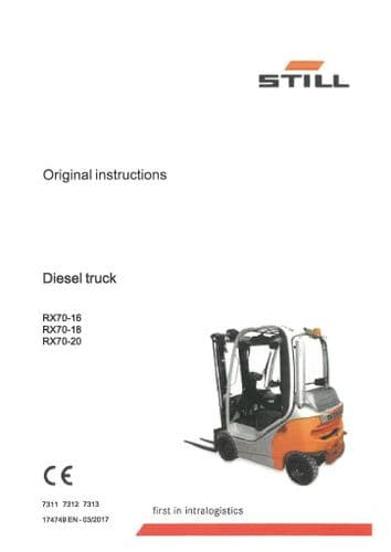 Still Forklift Truck RX70 Diesel Operator's Manual