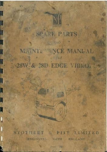 Stothert & Pitt 28W & 28D Edge Vibroll Operators Manual & Parts Manual
