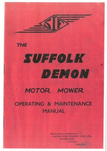 Suffolk Mower Demon Operators Manual