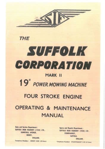 Suffolk Power Mowing Machine 19" MkII Operators Manual