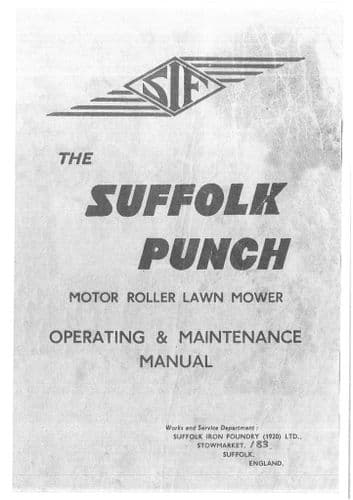 Suffolk Punch Motor Roller Lawn Mower 14" Series III Operators Manual