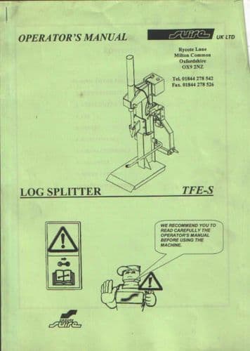 Suire Log Splitter Operators Manual