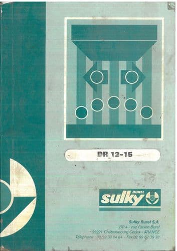 Sulky Fertiliser Spreader DR12-15 - 450 650 850 1150 Width and Distribution Adjustment Manual