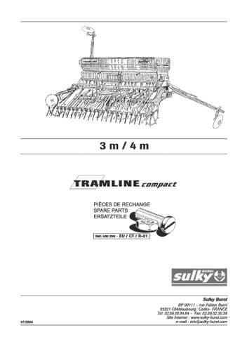 Sulky Seed Drill Tramline Compact 3M 4M Parts Manual