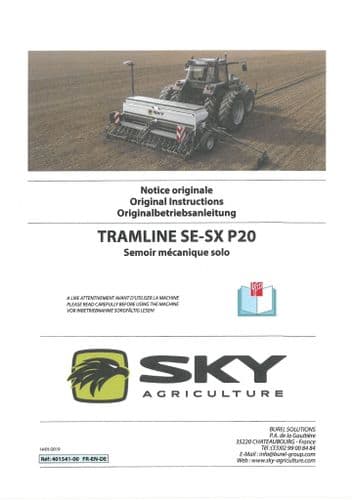 Sulky Sky Agricultural Seed Drill Tramline SE-SX P20 Operators Manual