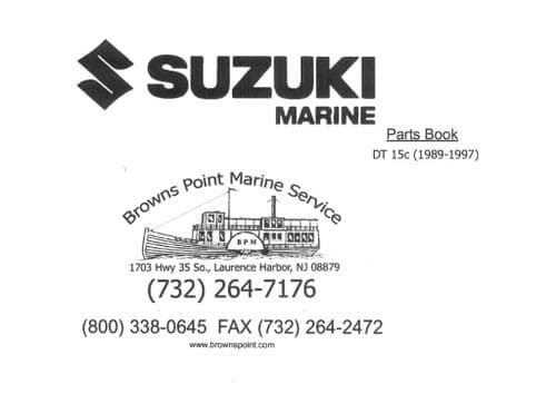 Suzuki Marine Browns Point DT 15c (1989 - 1997)  Parts Manual