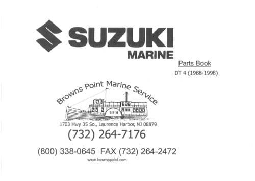 Suzuki Marine Browns Point DT 4 - 1988-1998  Parts Manual