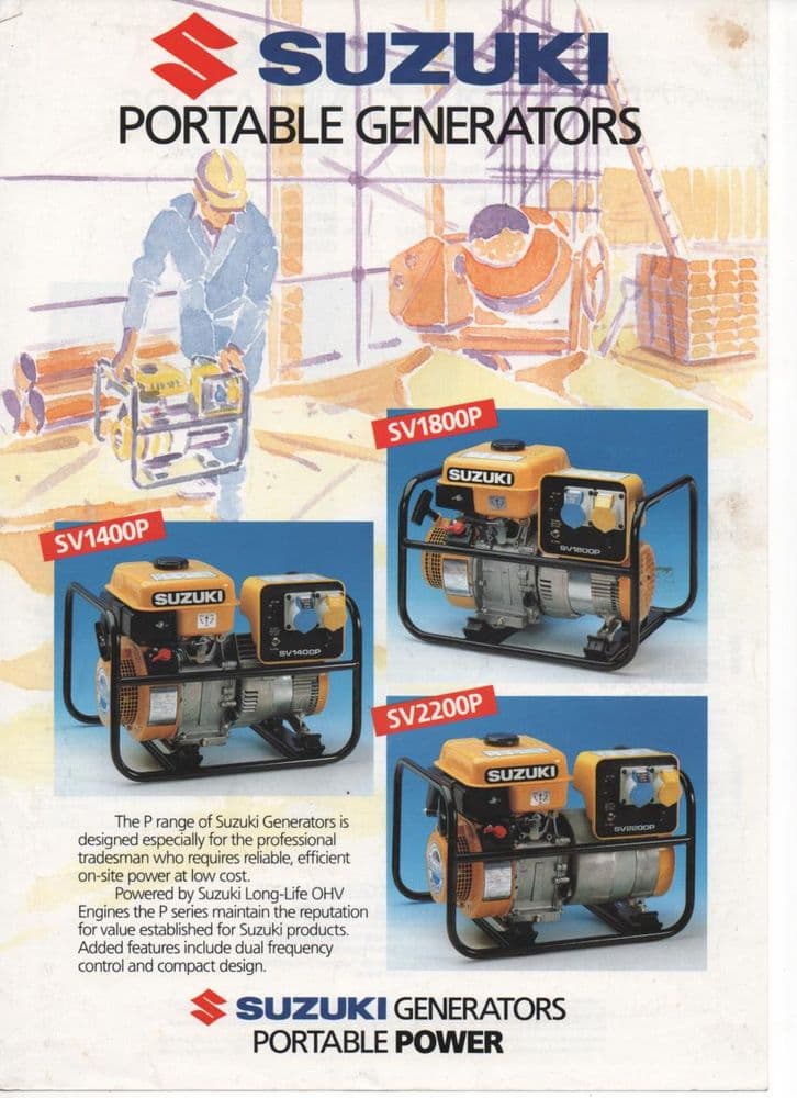 Suzuki Portable Power Generators Brochure