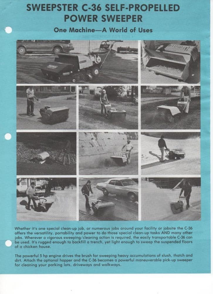 Sweepster C-36 Self-Propelled Power Sweeper Brochure