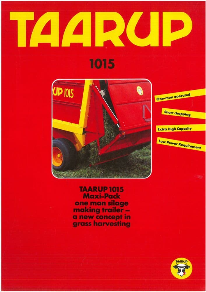 Taarup Maxi Pack one Man Silage making trailer 1015 Brochure