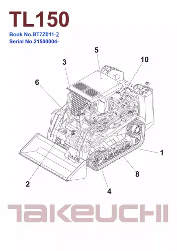 Takeuchi Track Loader TL150 Parts Manual