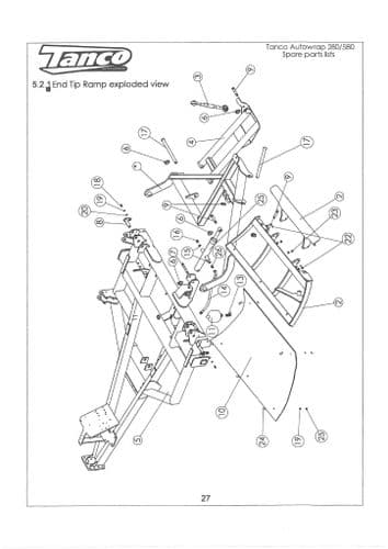 Tanco Autowrap Bale Wrapper 580S & 580A Parts Manual