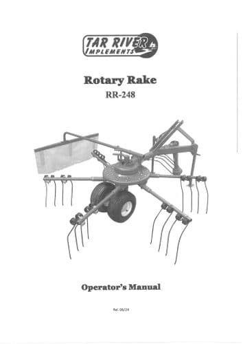 Tar River Rotary Rake RR248 Operators Manual