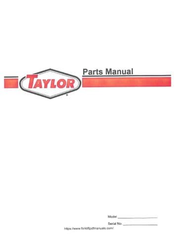 Taylor Forklift Truck TS9972 Parts Manual