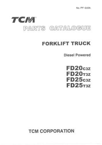 TCM Forklift Truck FD20C3Z FD20T3Z FD25C3Z FD25T3Z - Parts Manual