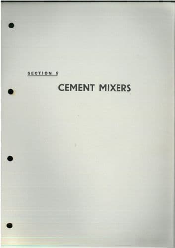 Teagle Cement Mixers Rubber Drive TipMix, Gear Drive TipMix & Universal TipMix Parts Manual