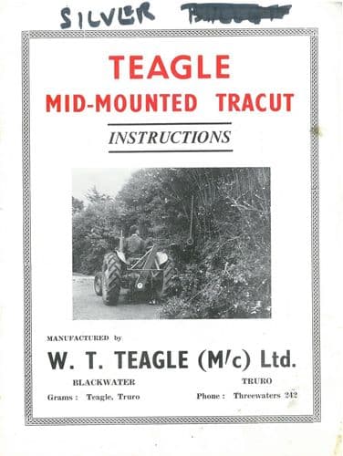 Teagle Hedgetrimmer Mid Mounted Tracut Operators Manual
