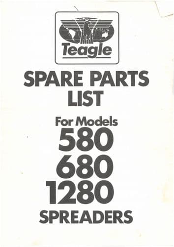 Teagle Spreader 580 680 1280 Spare Parts List
