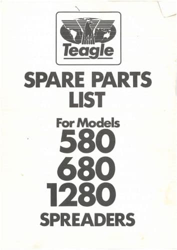 Teagle Spreader 580 680 1280 Spare Parts List
