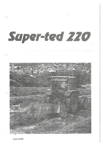 Teagle Swather Tedder - Super Ted 220 Operators Manual and Spare Parts List