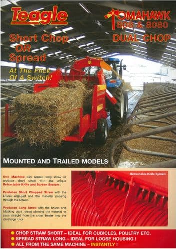 Teagle Tomahawk 808 & 8080 - Dual Chop - Short Chop or Spread  Brochure