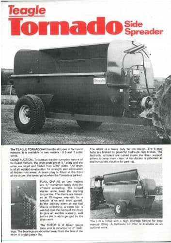 Teagle Tornado Side Spreader Brochure