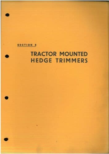 Teagle Tractor Mounted Hedge Trimmer Rear Mounted, Golder/Silver Bullet Tracut Parts Manual