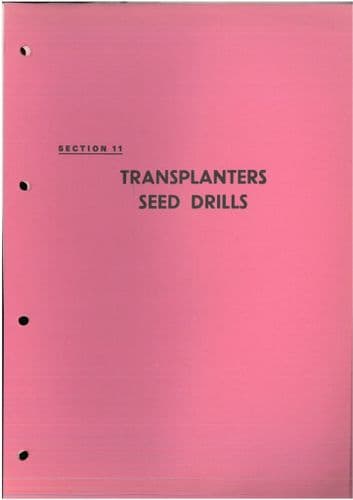Teagle Transplanter Seed Drill Jesto Planter Parts Manual