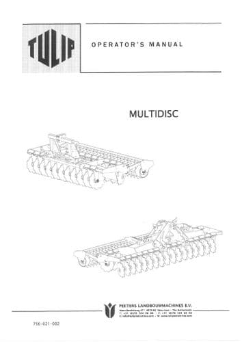 Teagle Tulip Multidisc Operators Manual